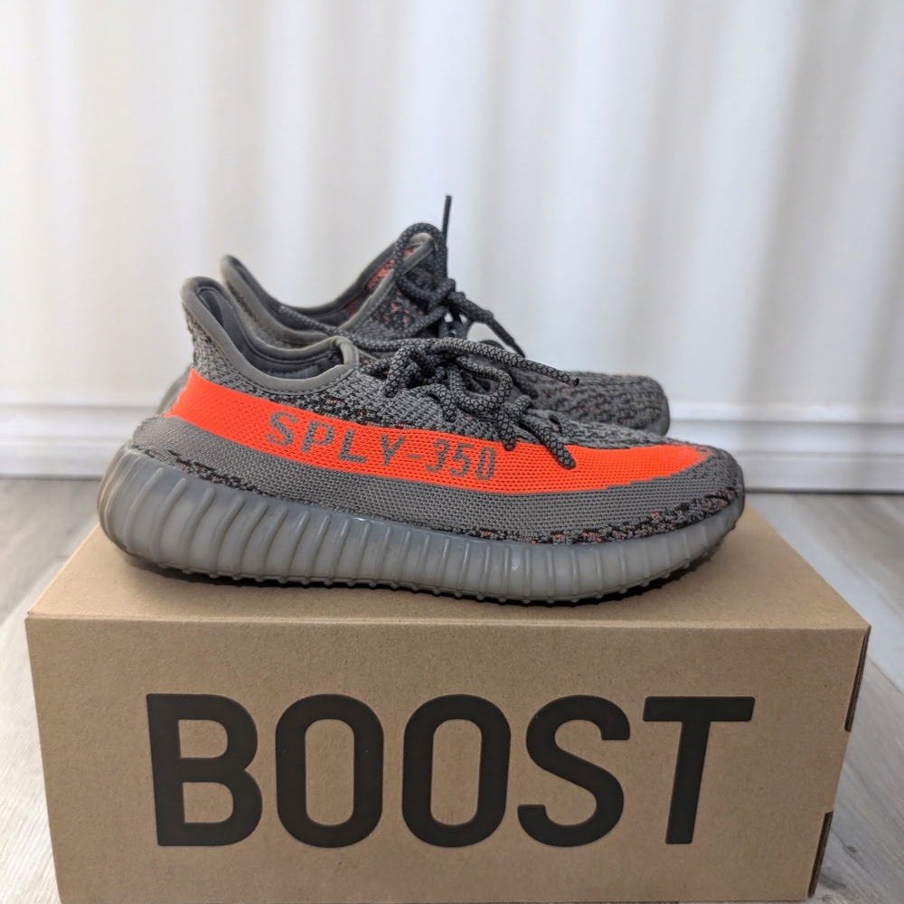 Adidas Kids Yeezy Boost 350 V2 - Gray and Orange